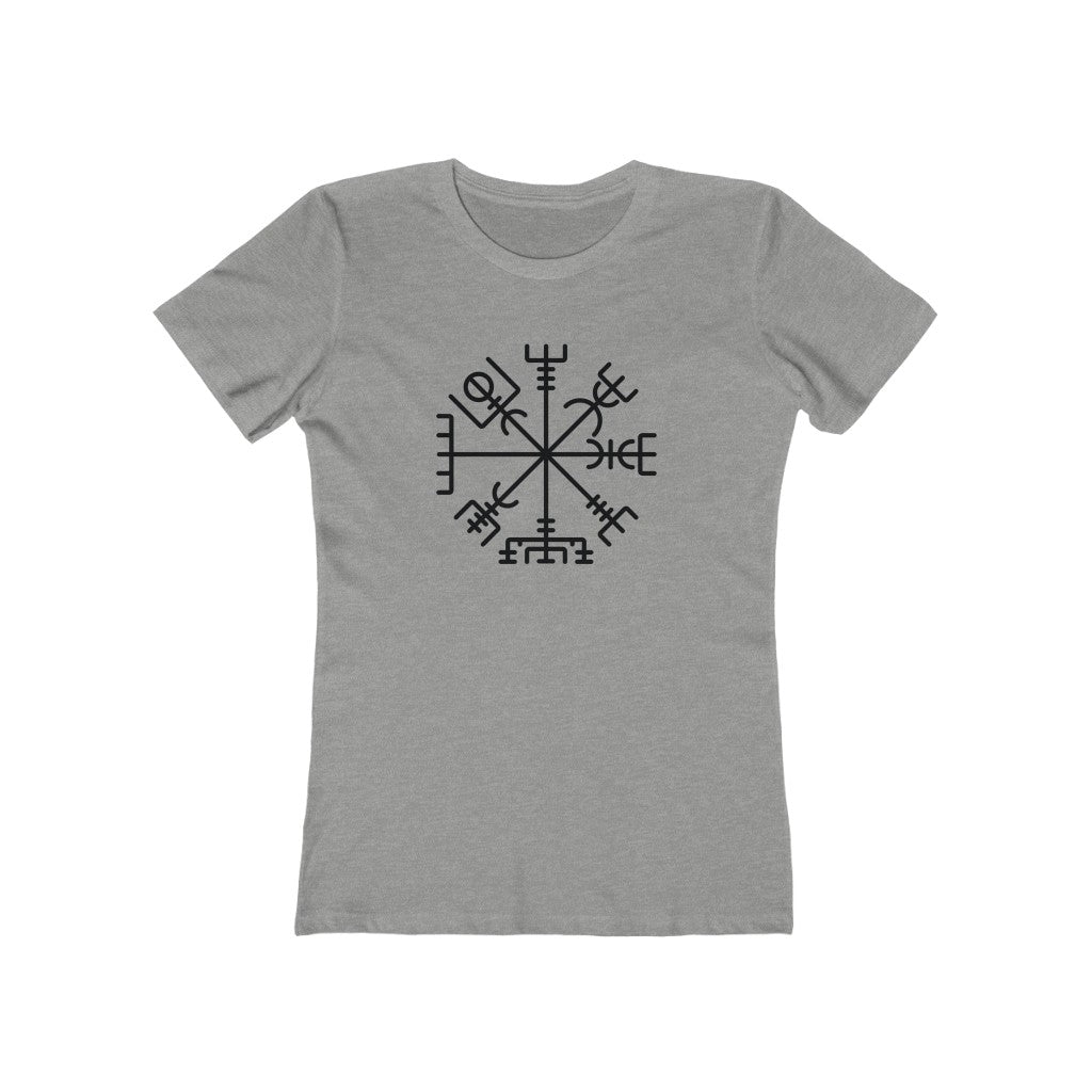 Viking Compass Women's Fit T-Shirt Heather Grey / S - Scandinavian Design Studio