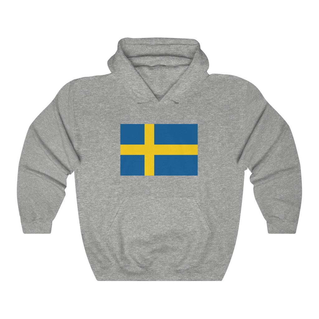 Swedish Flag Hooded Sweatshirt Scandinavian Design Studio