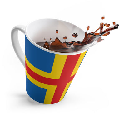 Åland Flag Latte Mug Scandinavian Design Studio