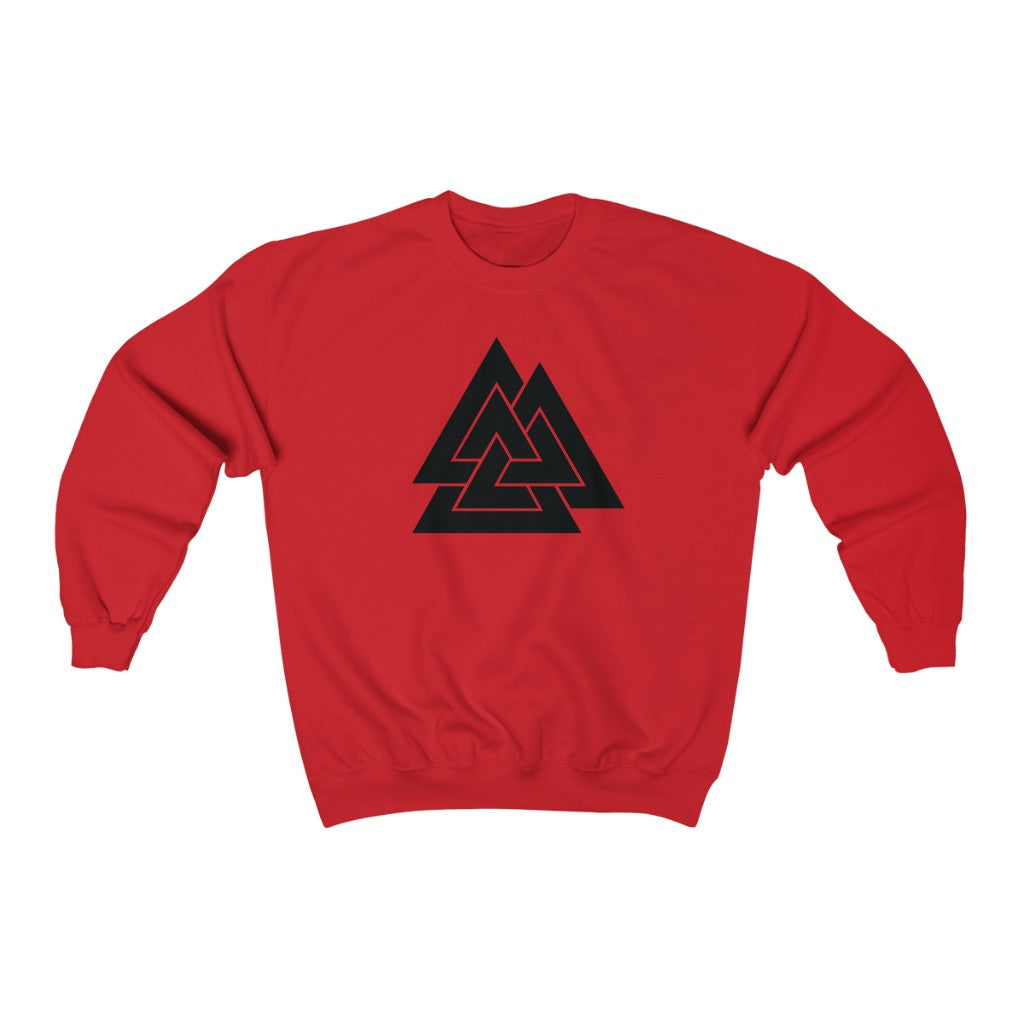 Valknut Sweatshirt Red / S - Scandinavian Design Studio