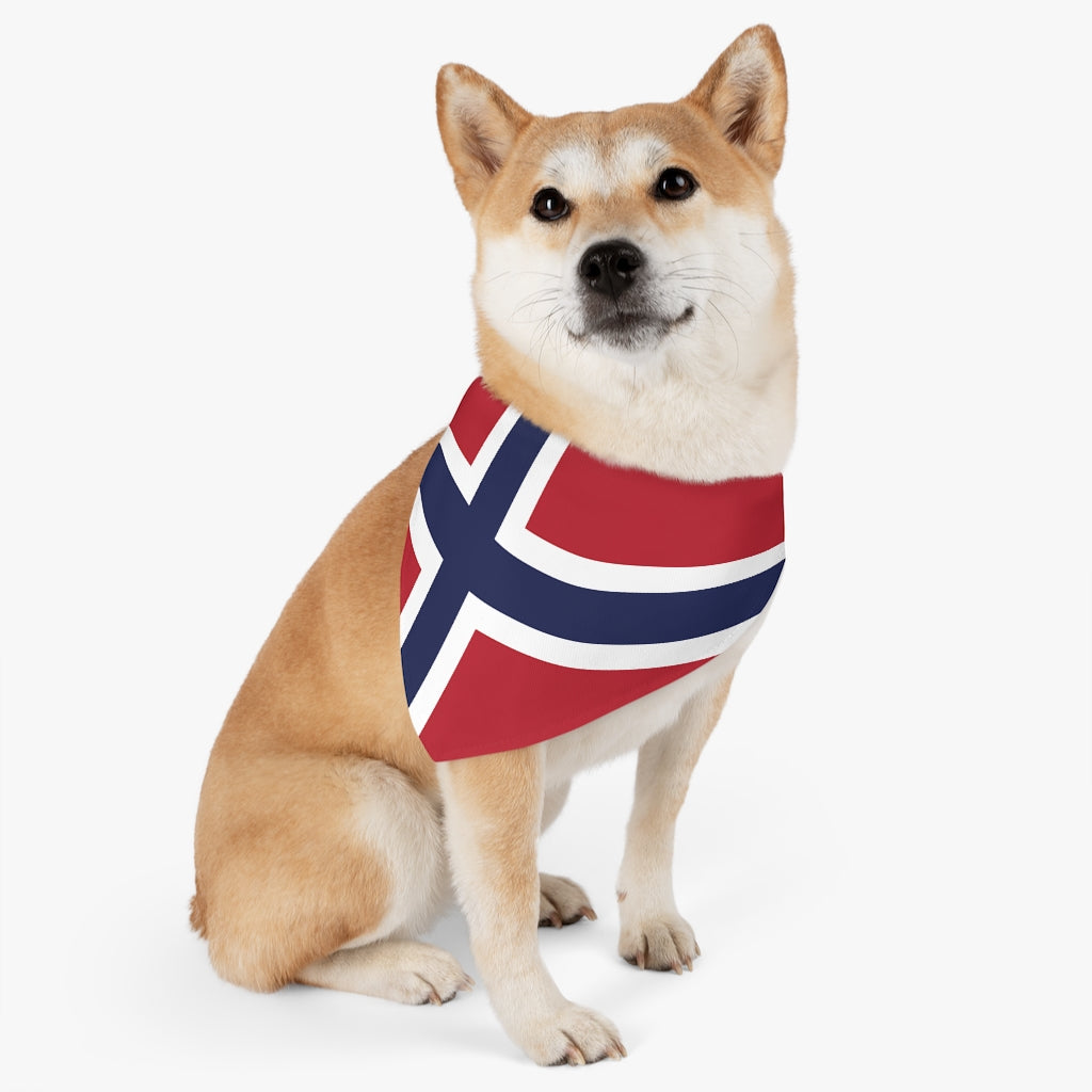 Norwegian Flag Pet Bandana Collar Scandinavian Design Studio