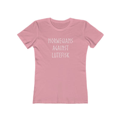 Norwegians Against Lutefisk Women's Fit T-Shirt Solid Light Pink / S - Scandinavian Design Studio