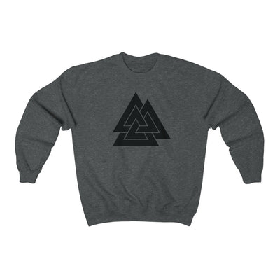 Valknut Sweatshirt Dark Heather / S - Scandinavian Design Studio