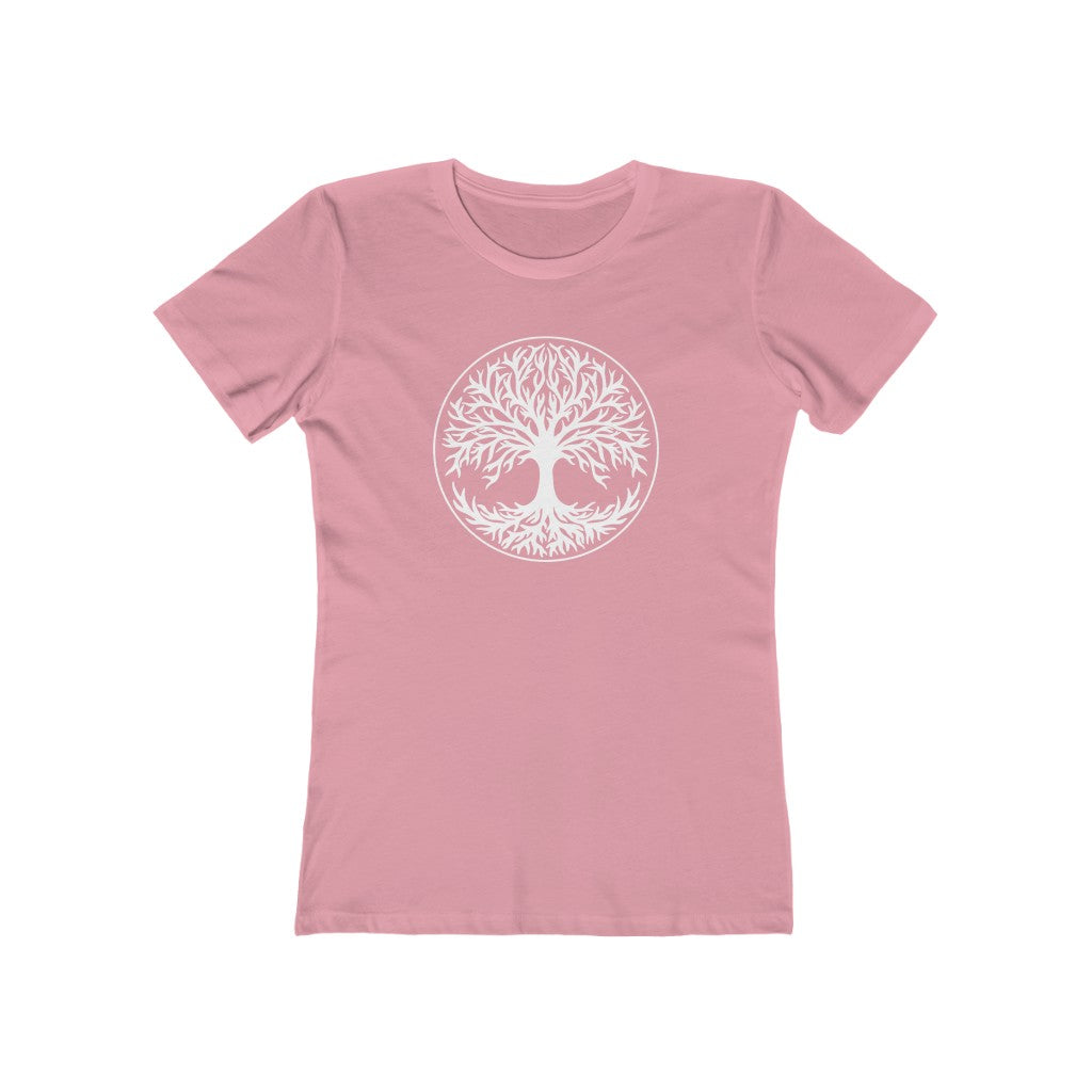 Tree Of Life Women's Fit T-Shirt Solid Light Pink / S - Scandinavian Design Studio