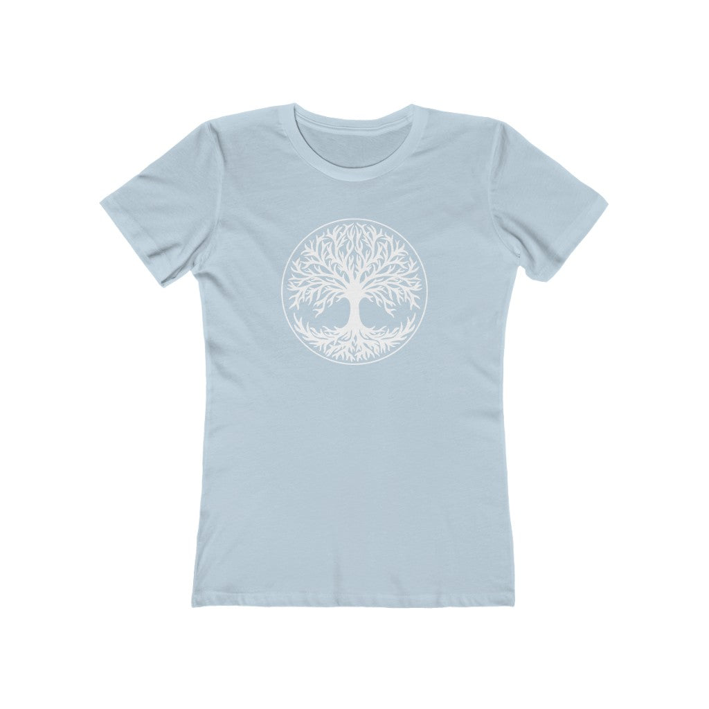 Tree Of Life Women's Fit T-Shirt Solid Light Blue / S - Scandinavian Design Studio