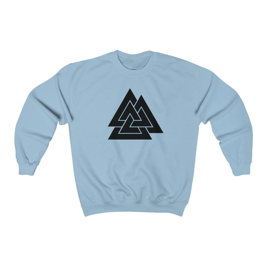 Valknut Sweatshirt Light Blue / S - Scandinavian Design Studio