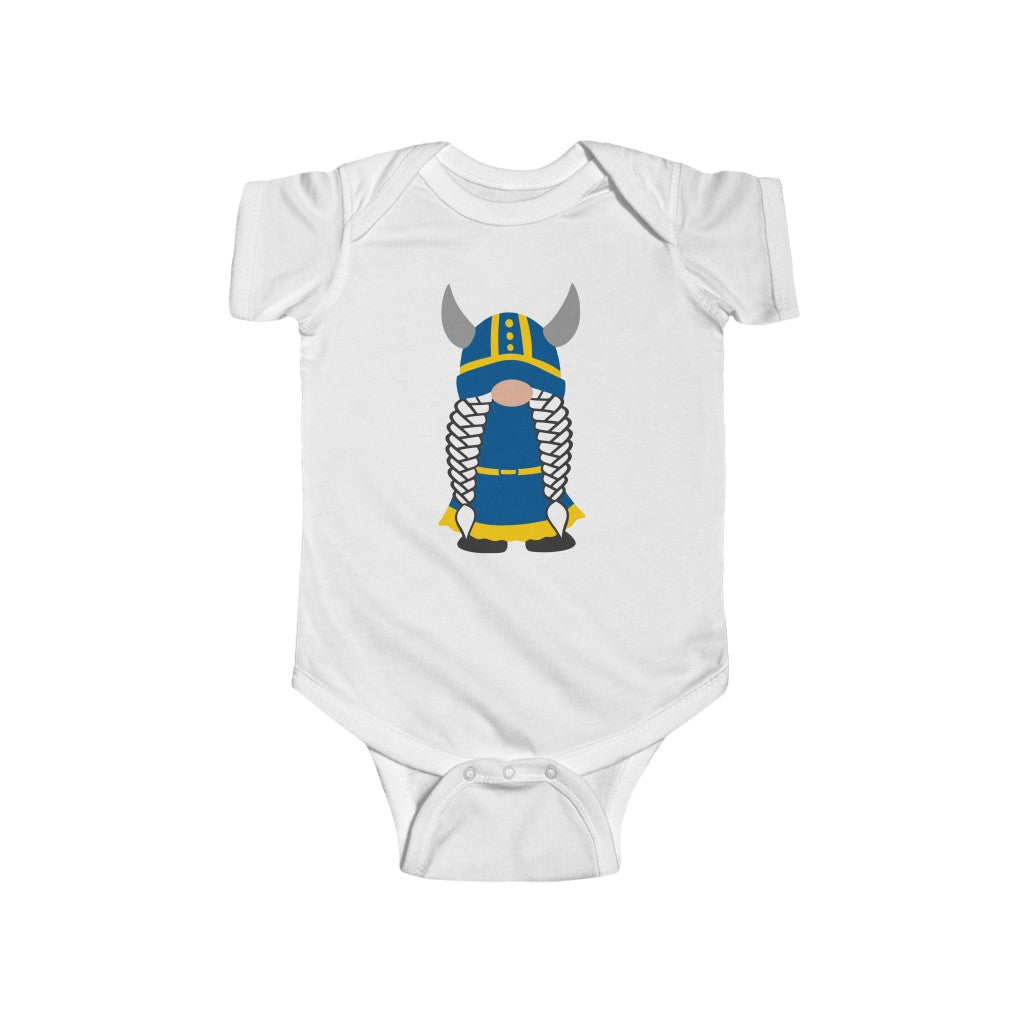 Swedish Viking Girl Gnome Baby Bodysuit Scandinavian Design Studio
