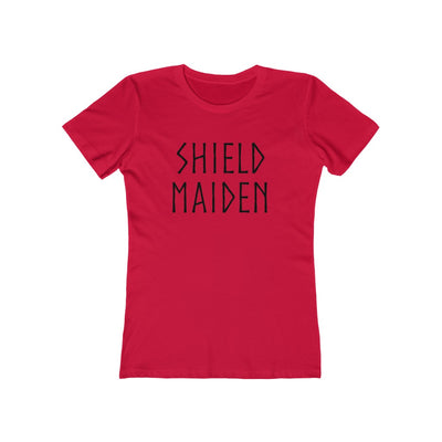 Shield Maiden Women's Fit T-Shirt Solid Red / S - Scandinavian Design Studio