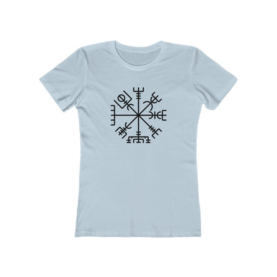 Viking Compass Women's Fit T-Shirt Solid Light Blue / S - Scandinavian Design Studio