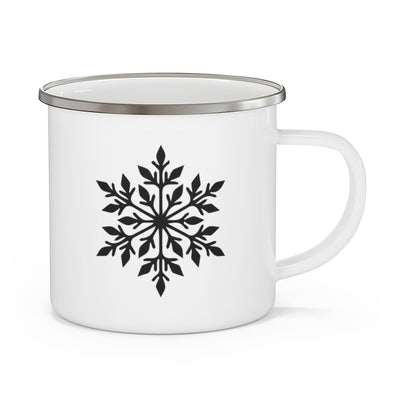Snowflake Enamel Camping Mug Scandinavian Design Studio