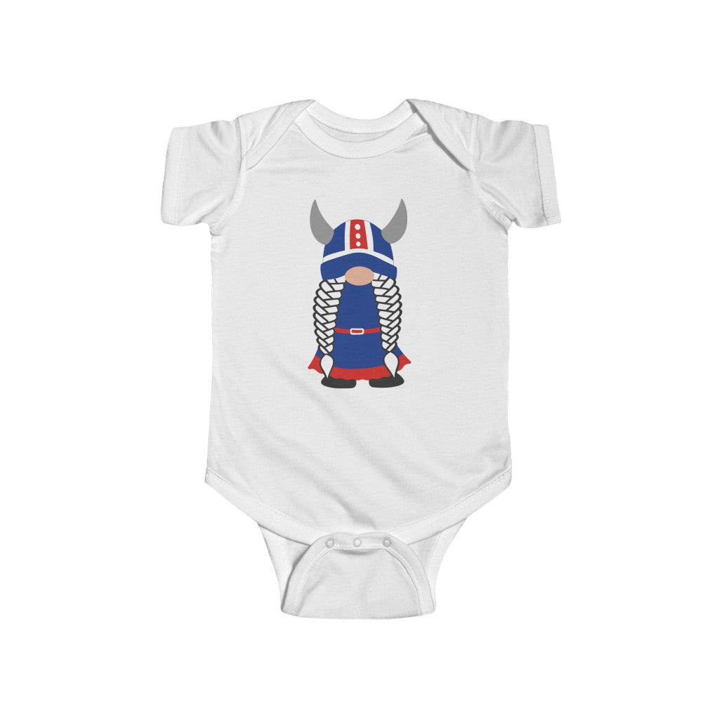Icelandic Viking Girl Gnome Baby Bodysuit Scandinavian Design Studio