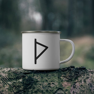 Thurisaz (Thor's Hammer) Viking Rune Enamel Camping Mug Scandinavian Design Studio