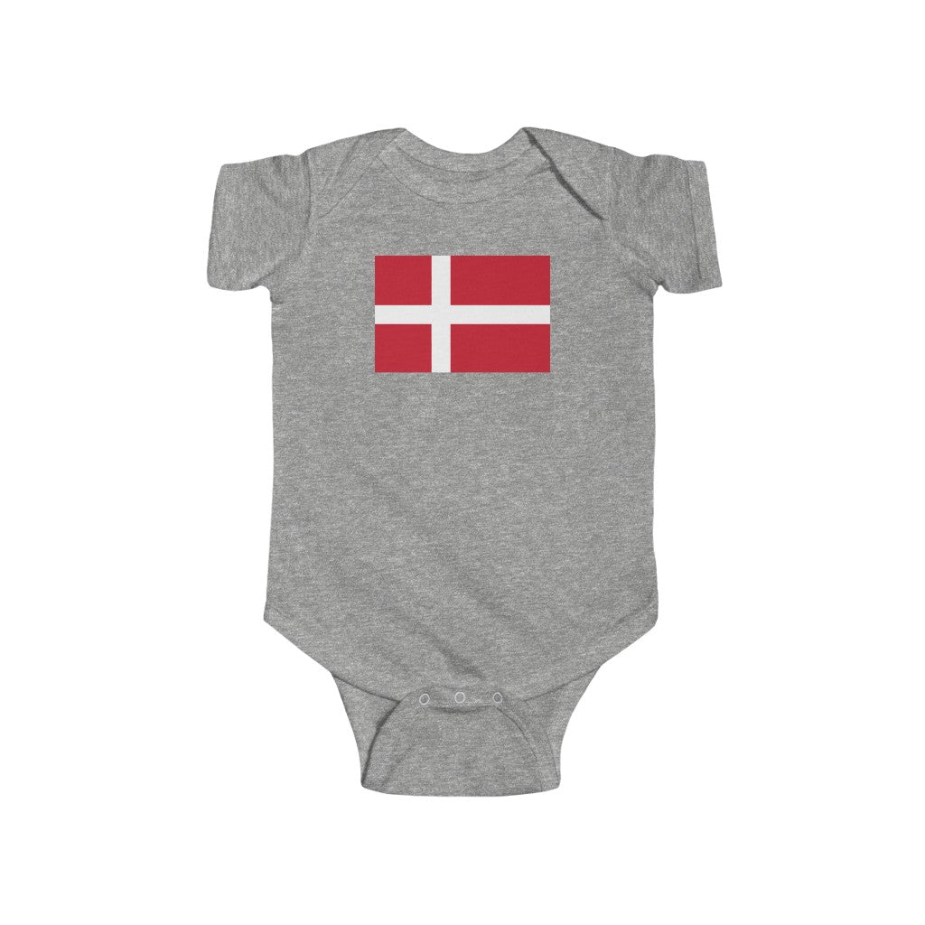 Danish Flag Baby Bodysuit Scandinavian Design Studio