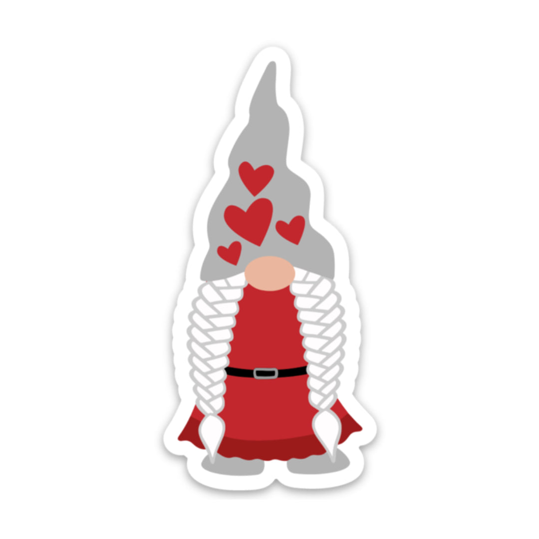 Valentine's Day Girl Gnome Sticker Scandinavian Design Studio