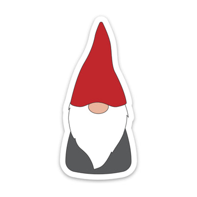 Red Hat Scandinavian Gnome Sticker Scandinavian Design Studio