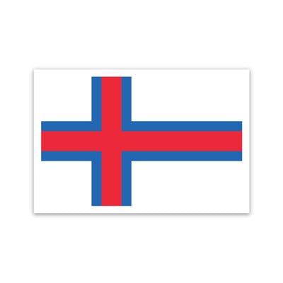 Faroese Flag Sticker Scandinavian Design Studio