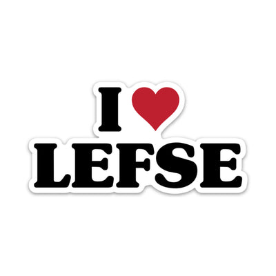 I Love Lefse Sticker Scandinavian Design Studio