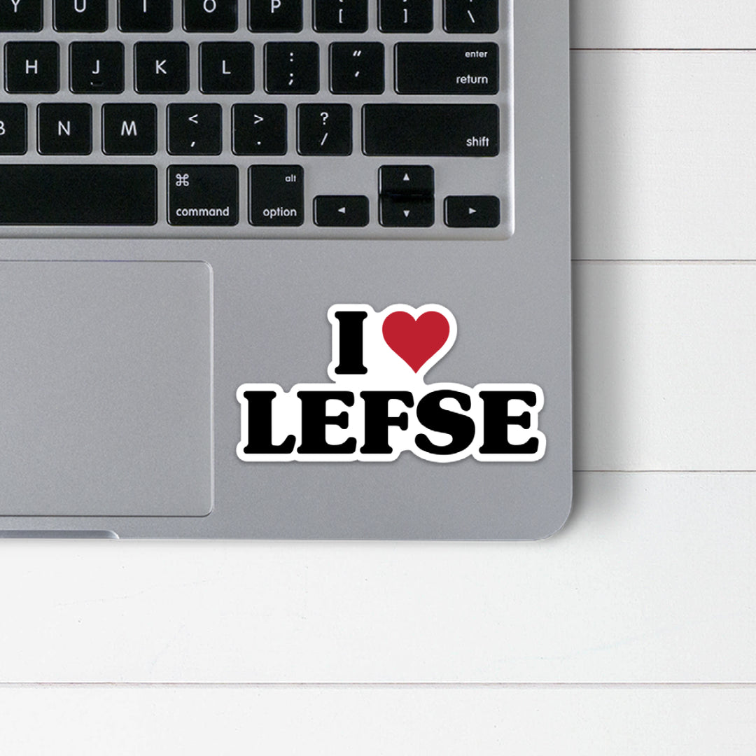 I Love Lefse Sticker Scandinavian Design Studio