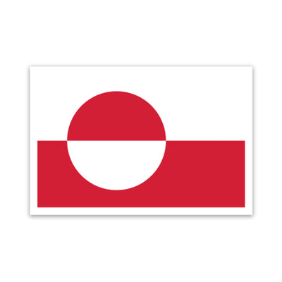 Greenlandic Flag Sticker Scandinavian Design Studio