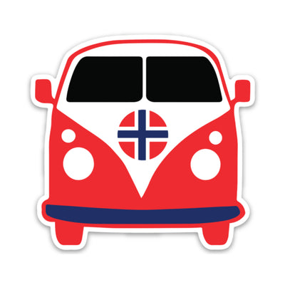 Norwegian Camper Van Sticker Scandinavian Design Studio
