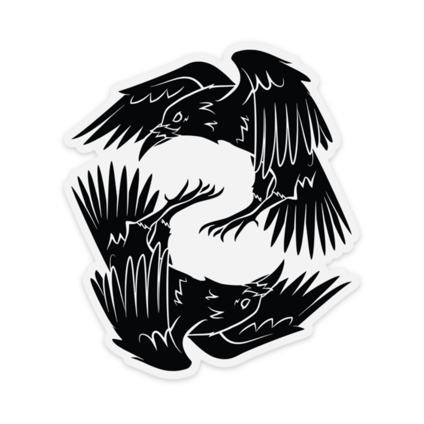 Odin's Ravens Sticker Scandinavian Design Studio