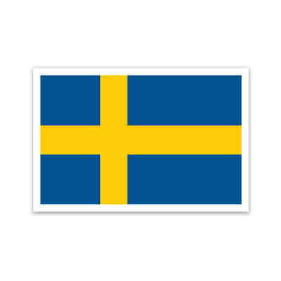 Swedish Flag Sticker Scandinavian Design Studio