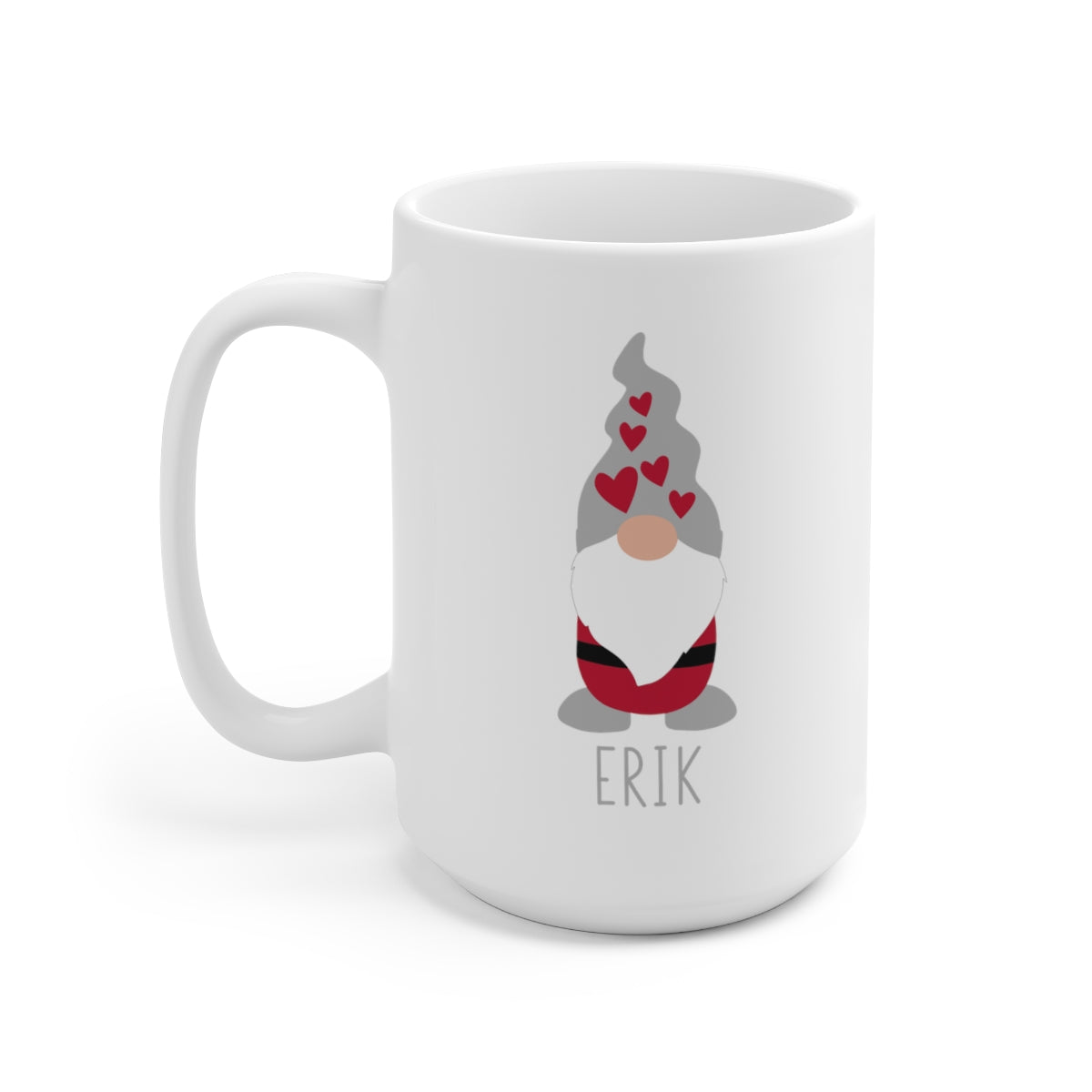 Personalized Valentine's Day Boy Gnome Mug Scandinavian Design Studio