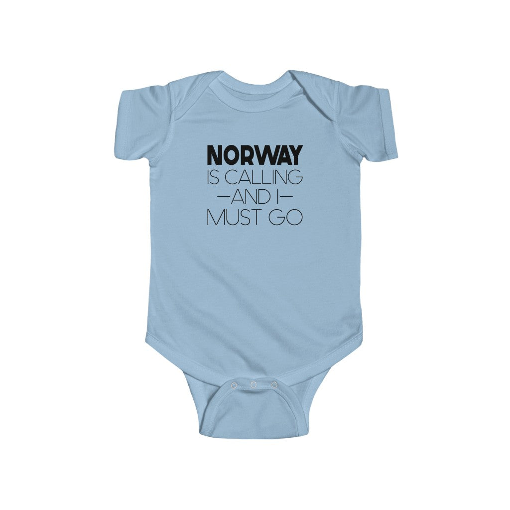 Norway Is Calling And I Must Go Baby Bodysuit Scandinavian Design Studio