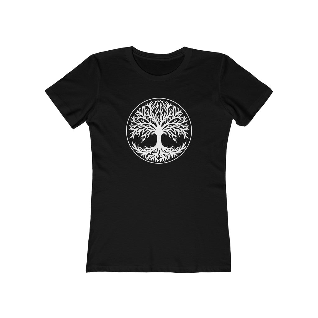 Tree Of Life Women's Fit T-Shirt Solid Black / L - Scandinavian Design Studio