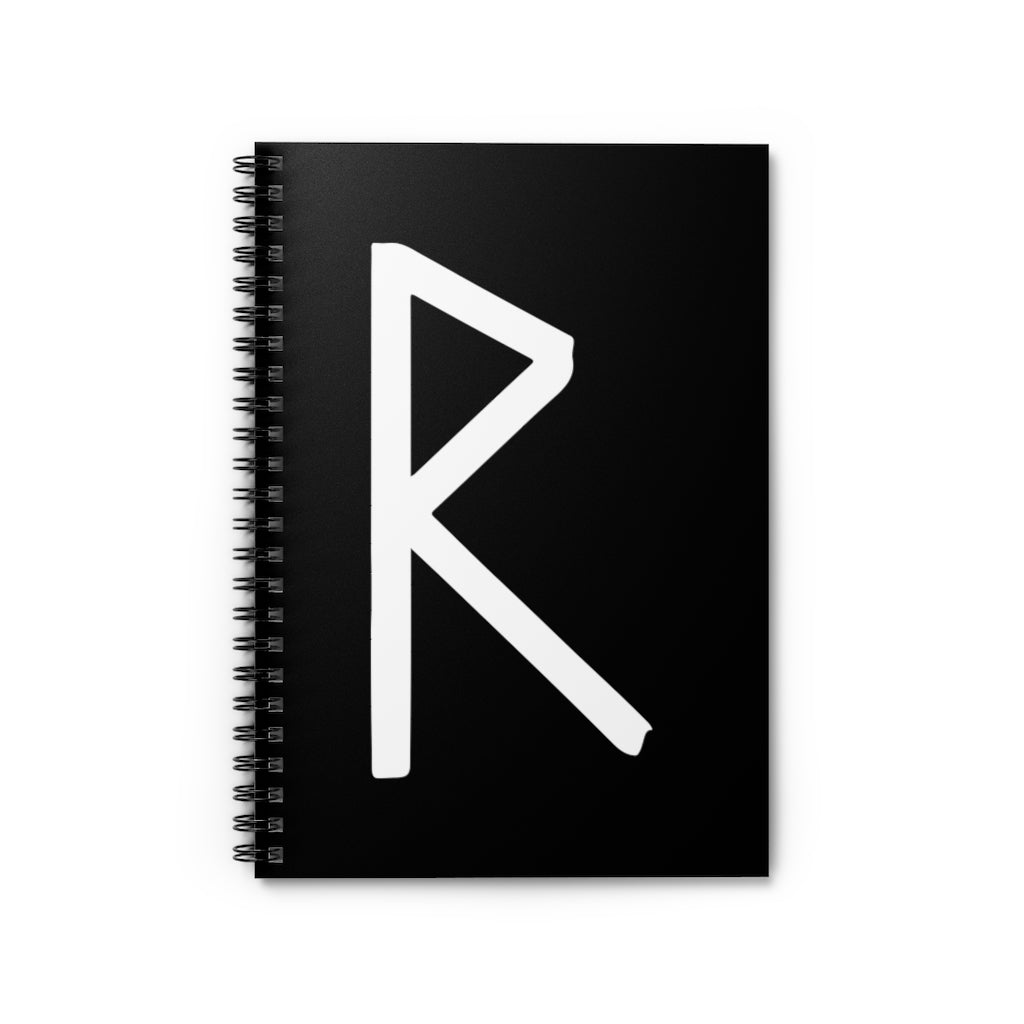 Raidho (Journey) Viking Rune Spiral Notebook Scandinavian Design Studio