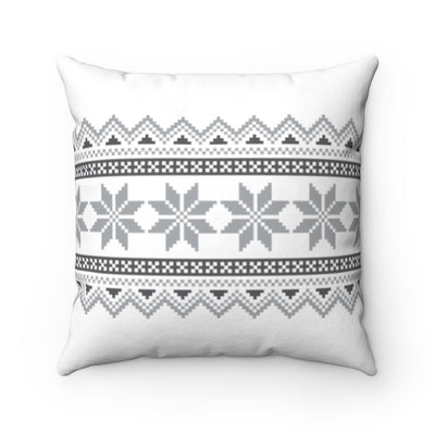 Gray Nordic Sweater Print Pillow Cover Scandinavian Design Studio