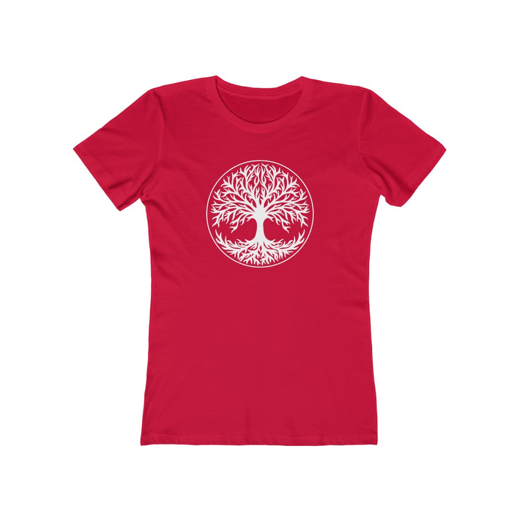 Tree Of Life Women's Fit T-Shirt Solid Red / S - Scandinavian Design Studio