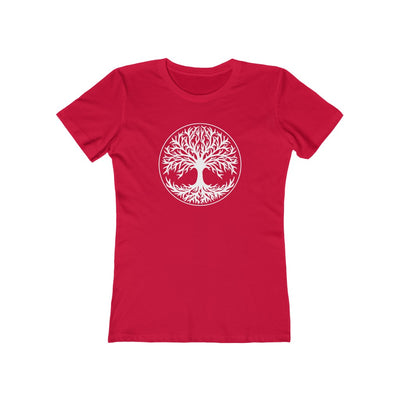 Tree Of Life Women's Fit T-Shirt Solid Red / S - Scandinavian Design Studio