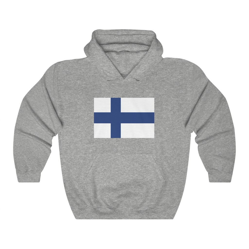 Finnish Flag Hooded Sweatshirt Scandinavian Design Studio