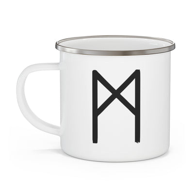 Mannaz (Mankind) Viking Rune Enamel Camping Mug Scandinavian Design Studio