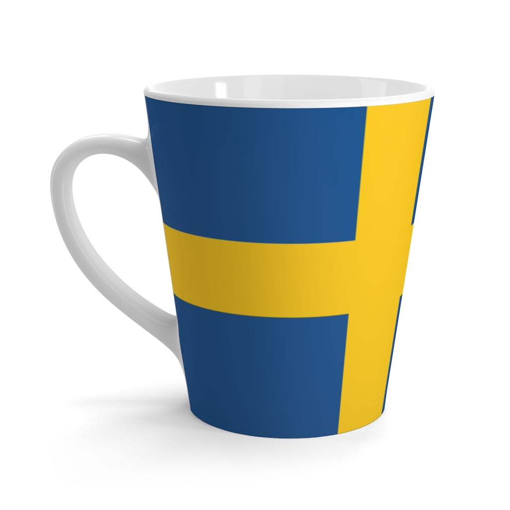 Swedish Flag Latte Mug Scandinavian Design Studio