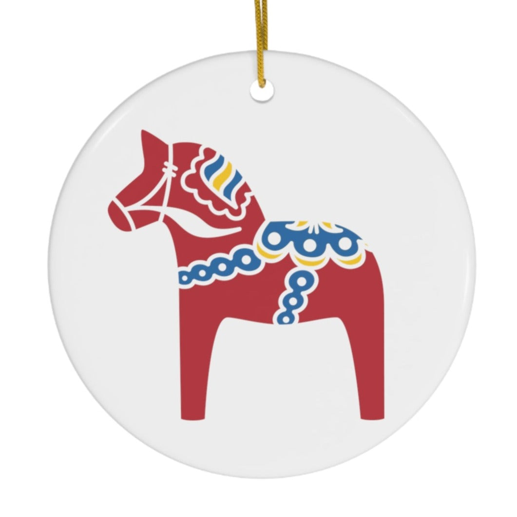 Traditional Dala Horse Ornament Scandinavian Design Studio