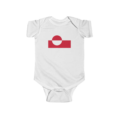 Greenlandic Flag Baby Bodysuit Scandinavian Design Studio