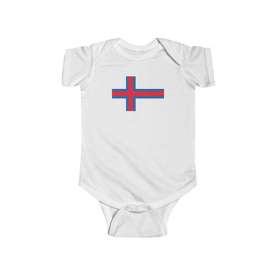 Faroese Flag Baby Bodysuit Scandinavian Design Studio