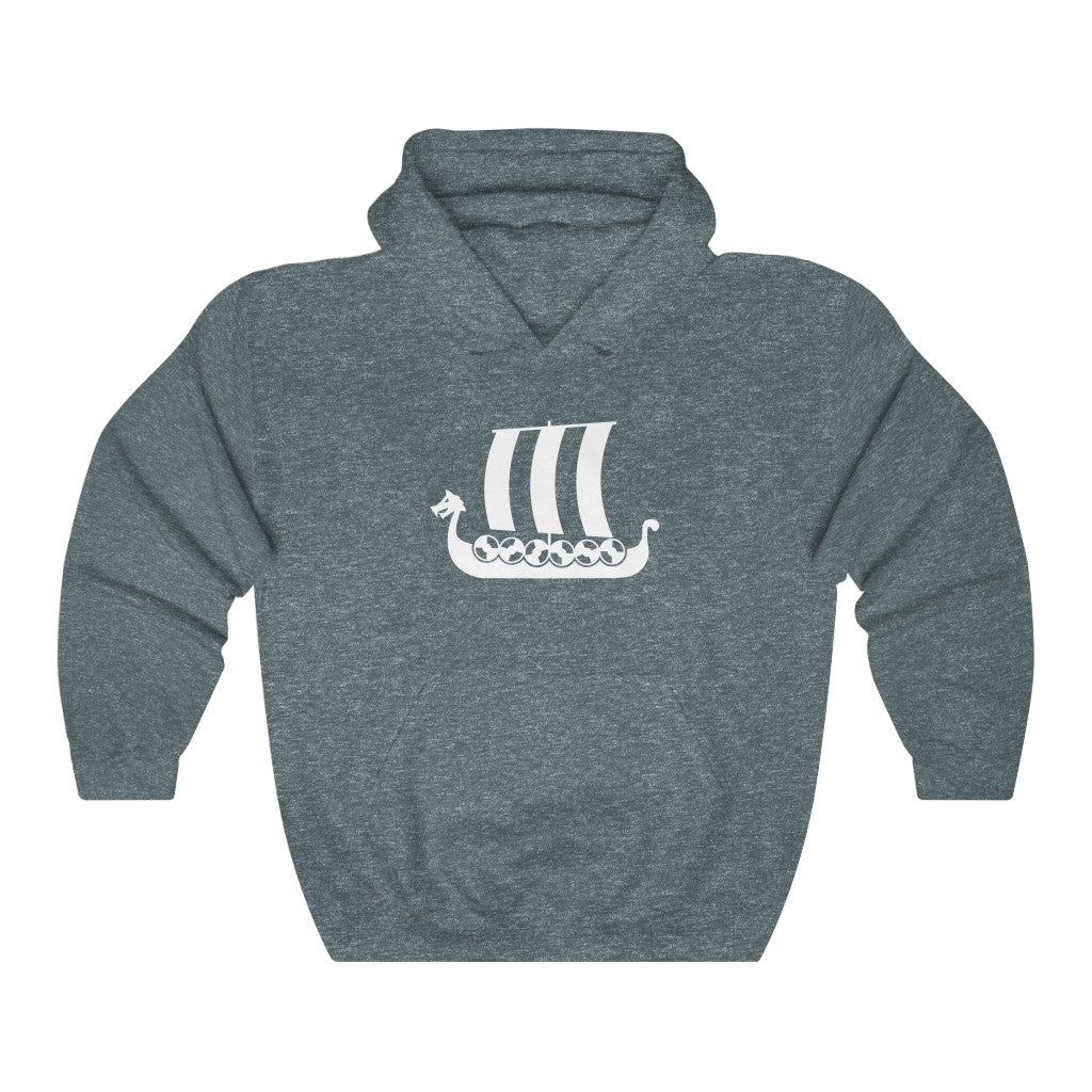 Viking Ship Hooded Sweatshirt Scandinavian Design Studio