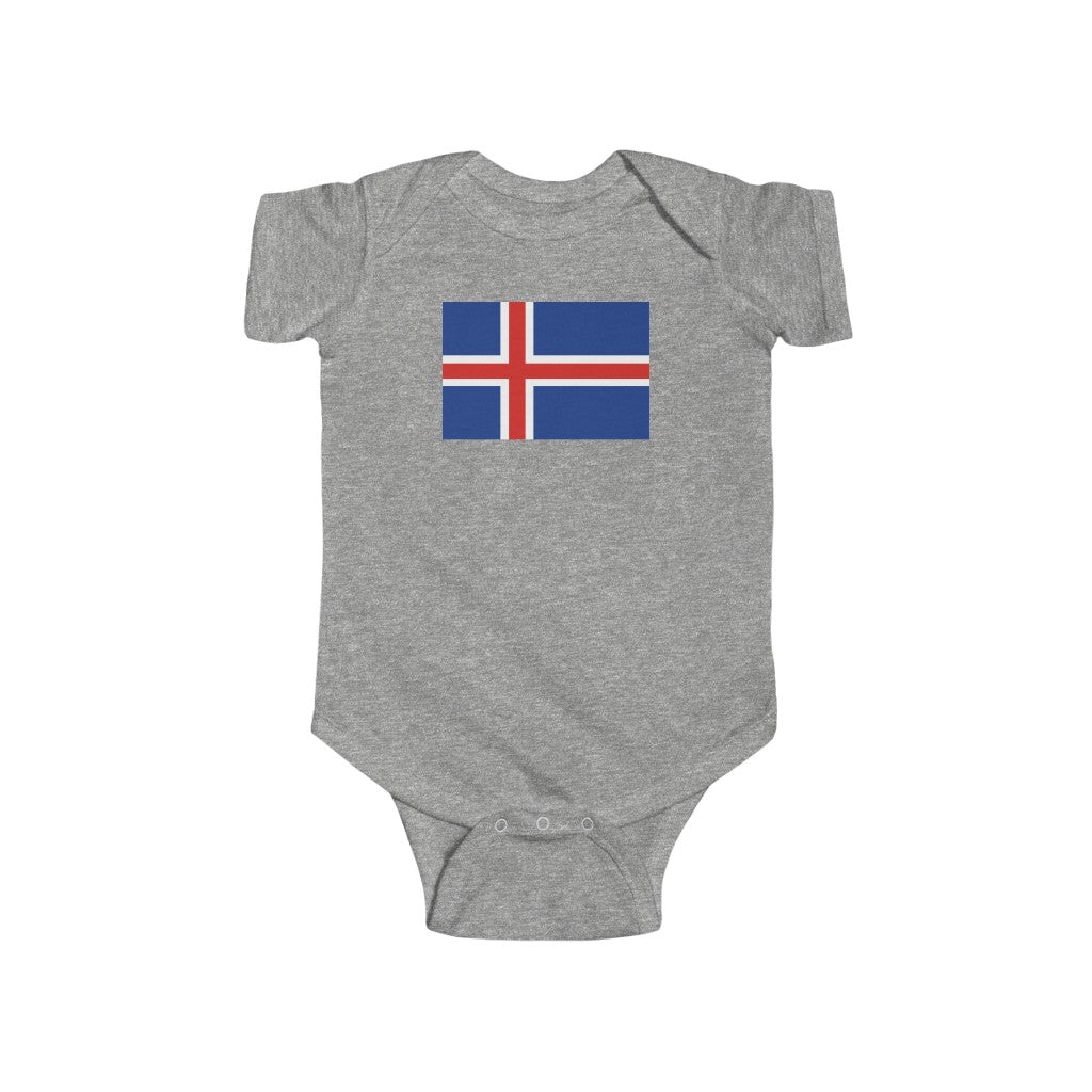 Icelandic Flag Baby Bodysuit Scandinavian Design Studio