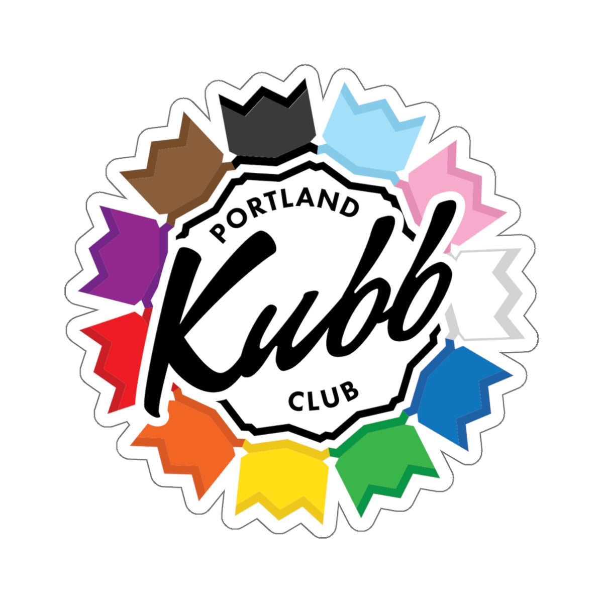 Portland Kubb Logo Sticker Scandinavian Design Studio