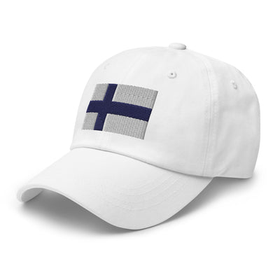 Finnish Flag Embroidered Hat Scandinavian Design Studio