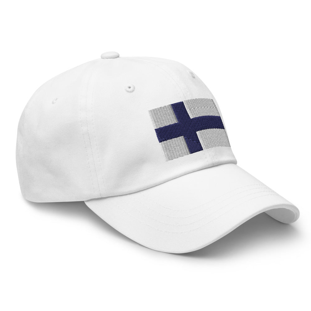 Finnish Flag Embroidered Hat Scandinavian Design Studio