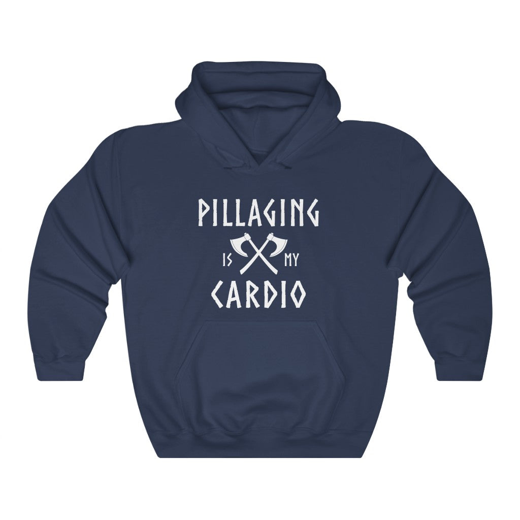 Pillaging Is My Cardio Hooded Sweatshirt Scandinavian Design Studio