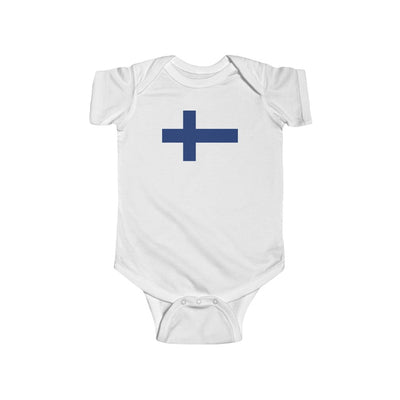 Finnish Flag Baby Bodysuit Scandinavian Design Studio