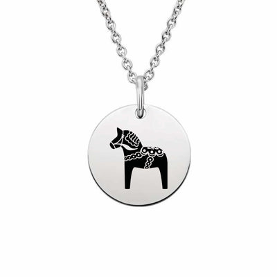 Dala Horse Pendant Necklace Scandinavian Design Studio
