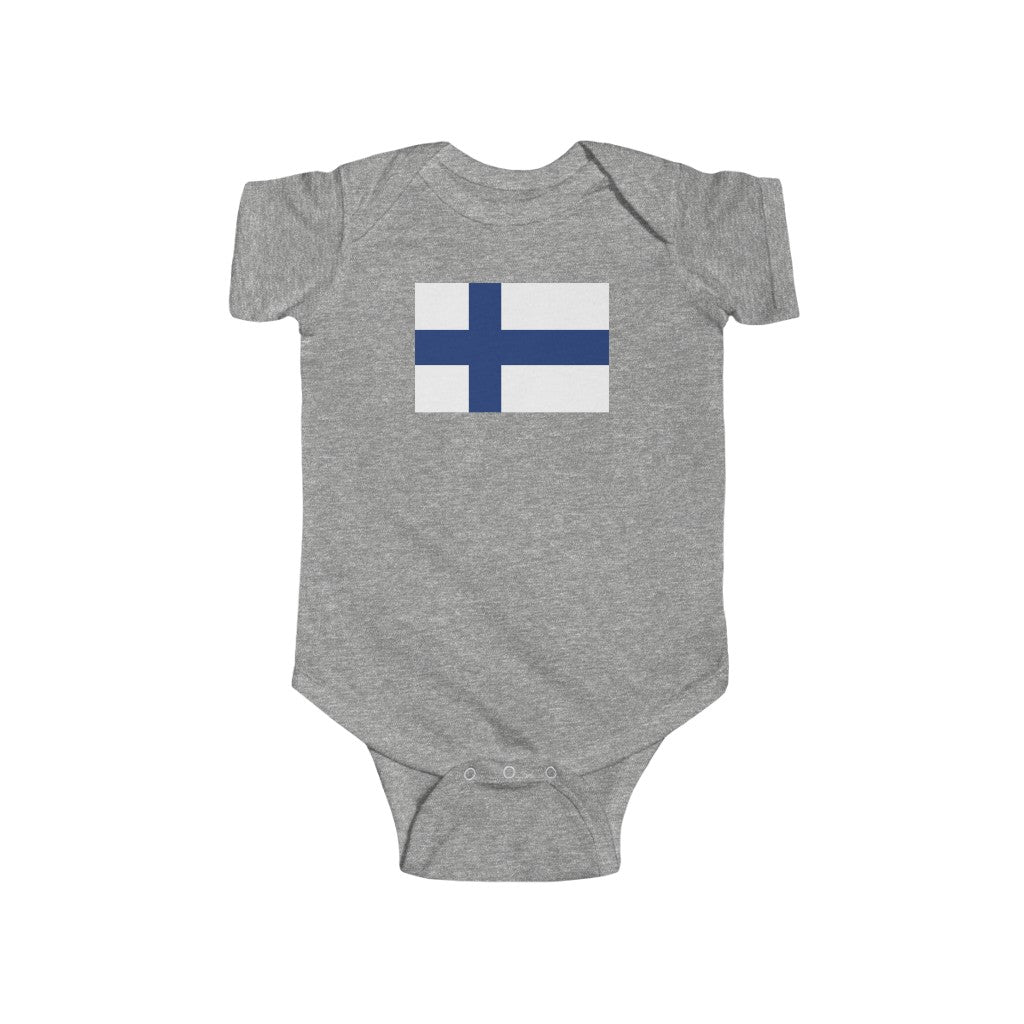 Finnish Flag Baby Bodysuit Scandinavian Design Studio