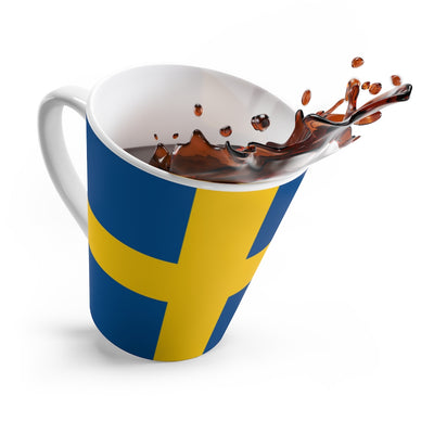 Swedish Flag Latte Mug Scandinavian Design Studio