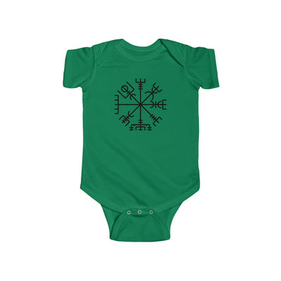 Vegvisir Viking Compass Baby Bodysuit Scandinavian Design Studio